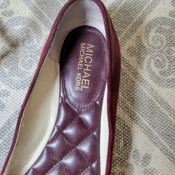 Michael Kors Felicity Merlot suede Flats with rhinestones Holiday Size 6.5 - Picture 6 of 15